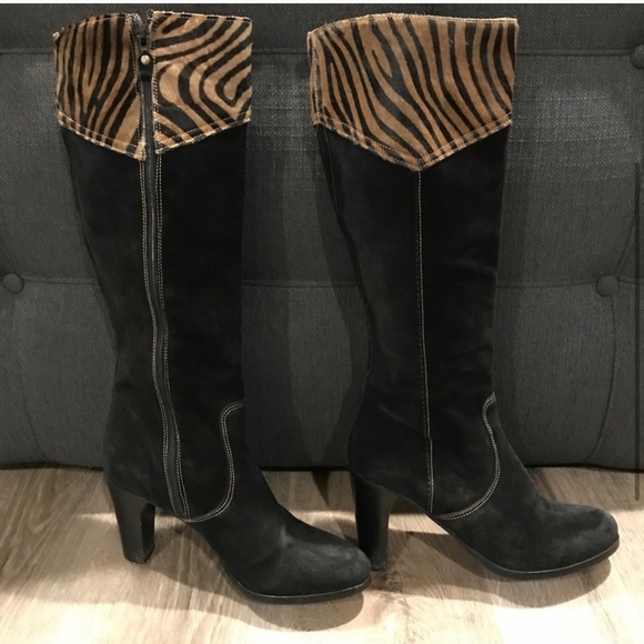 Italian Black Suede Boots - Picture 2 of 4